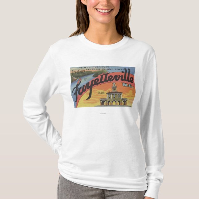 Große Buchstabe-Szenen - Fayetteville, NC T-Shirt (Vorderseite)