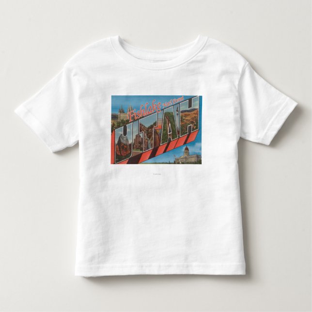 Große Buchstabe-Szenen - Fishlake staatlicher Kleinkind T-shirt (Vorderseite)