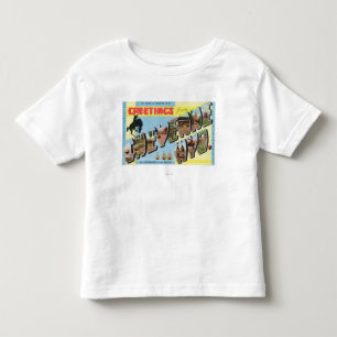 Große Buchstabe-Szenen, Grüße von 2 Kleinkind T-shirt