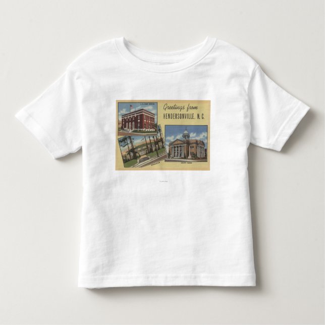 Große Buchstabe-Szenen - Hendersonville, NC Kleinkind T-shirt (Vorderseite)