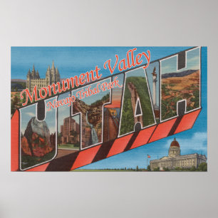 Große Buchstabe-Szenen - Monument-Tal, UT Poster