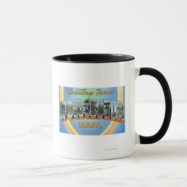 Große Buchstabenszenen - Grüße von 2 Tasse (Rechts)