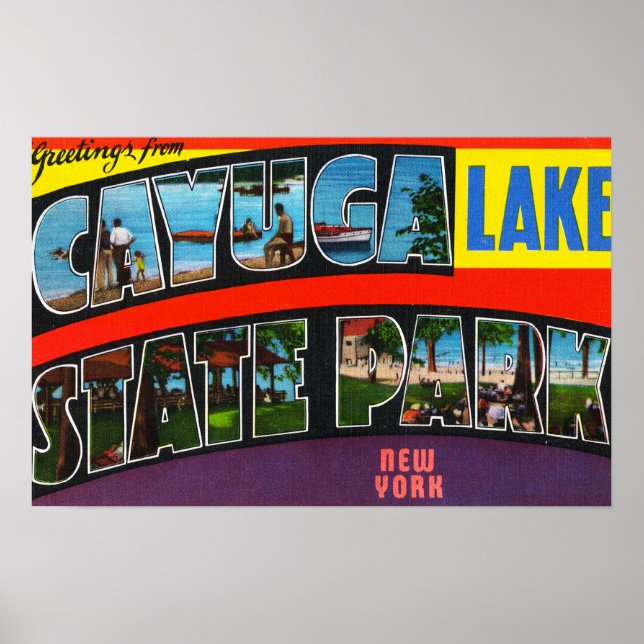 Große Buchstabenszenen, Grüße von 5 Poster (Vorne)