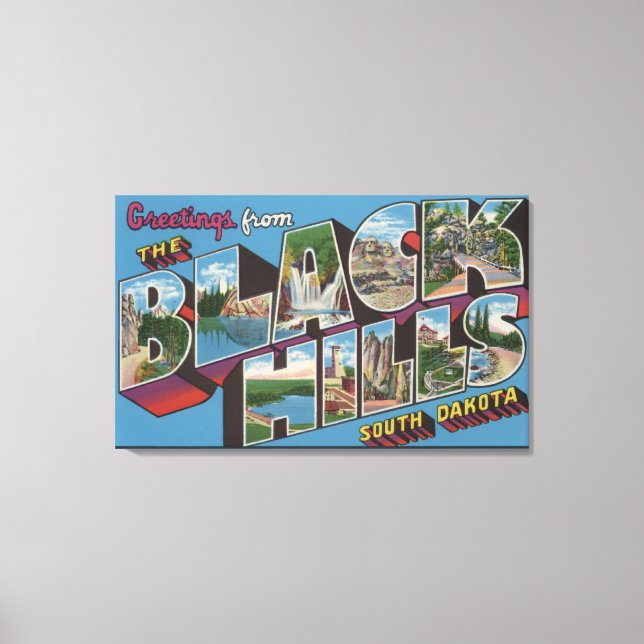 Große Buchstabenszenen - Schwarze Hügel, SD Leinwanddruck (Vorderseite)