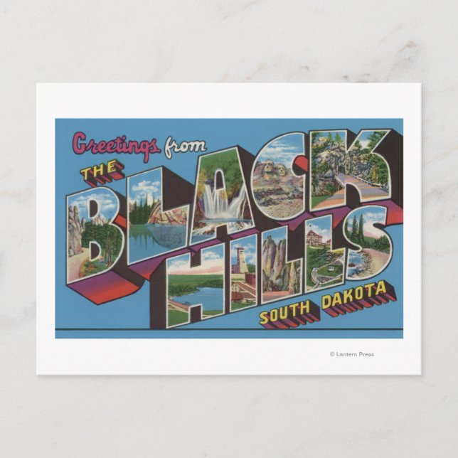 Große Buchstabenszenen - Schwarze Hügel, SD Postkarte (Vorderseite)