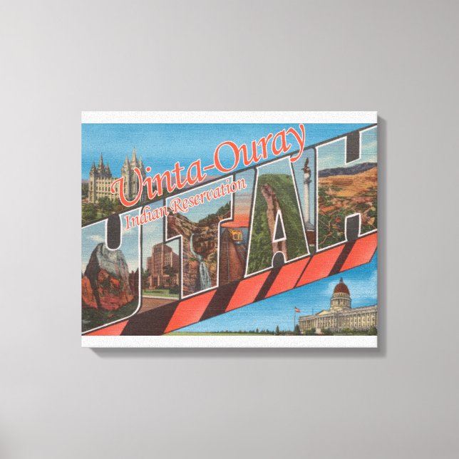 Große Buchstabenszenen - Utah Leinwanddruck (Vorderseite)