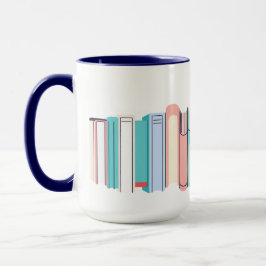 Große Buchstapel Tasse