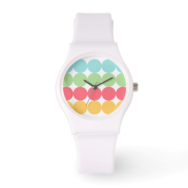 Große bunte Punkte beobachten Armbanduhr (Vorderseite)