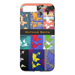 große bunte Weltkarten Case-Mate iPhone Hülle