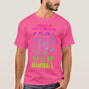 Große bunte Wildtierspuren in Nordamerika T-Shirt