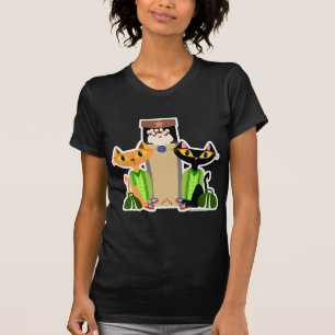 Große Cartoon-Alley-Katzen T-Shirt