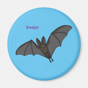 Große Cartoon-Illustration eines Vampirfledermaus Magnet
