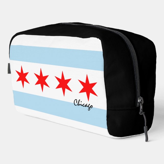 Große Chicagoer Tasche, Mode, Chicagoer Flagge Waschbeutel (Rechte Ecke)