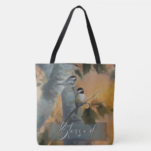 Grosse Chickadee-Tasche (Originalkunst)