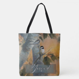 Grosse Chickadee-Tasche (Originalkunst)