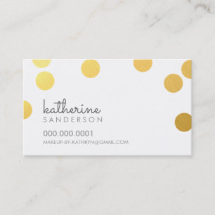 GROSSE CONFETTI SPOT Moderne fette Imitate Goldfol Visitenkarte