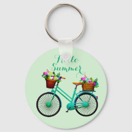Große Coole Phantastische Green Fahrräder Blume Schlüsselanhänger
