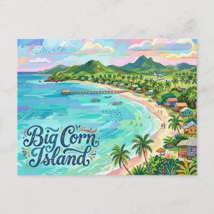 Große Corn Island Nicaragua Postkarte