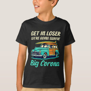 Große Corona Del Mar Beach Surf Girl Frauen Männer T-Shirt