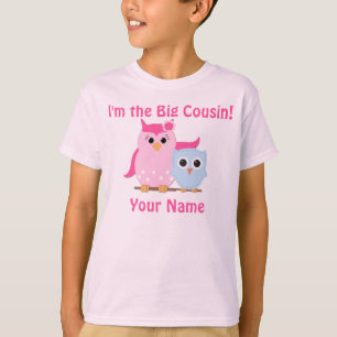 Große Cousin-Eulen-personalisierter T - Shirt