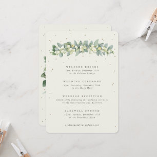 Große Creme Snowberry+Eukalyptus Hochzeitreise