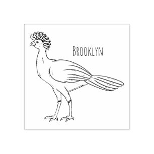 Große Curassow-Vogel Cartoon-Illustration Gummistempel