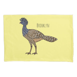 Große Curassow-Vogel-Cartoons-Illustration  Kissenbezug