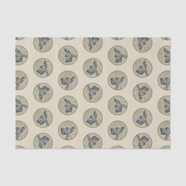 Große Dan-Malerei Brindle Original Hunde Kunst Seidenpapier (Vorderseite)