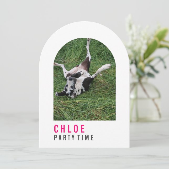 Große Dane-Einladung Einladung (Stehend Vorderseite)