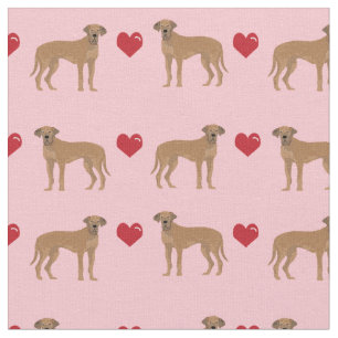 Große Däne Hunde Liebe Herzen Stoff