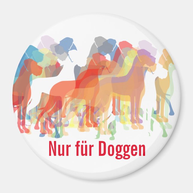 Große Dane-Illustration Magnet (Vorne)