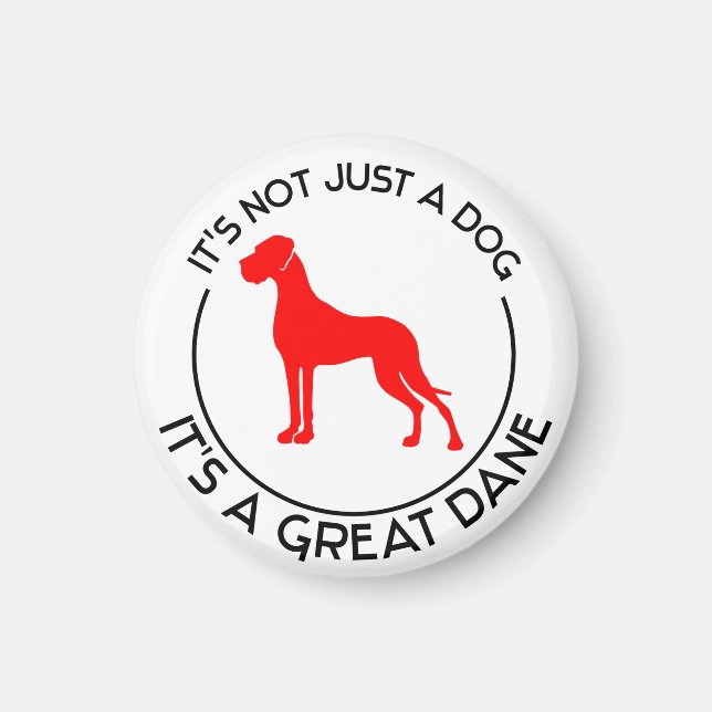 Große Dane-Illustration Magnet (Vorne)