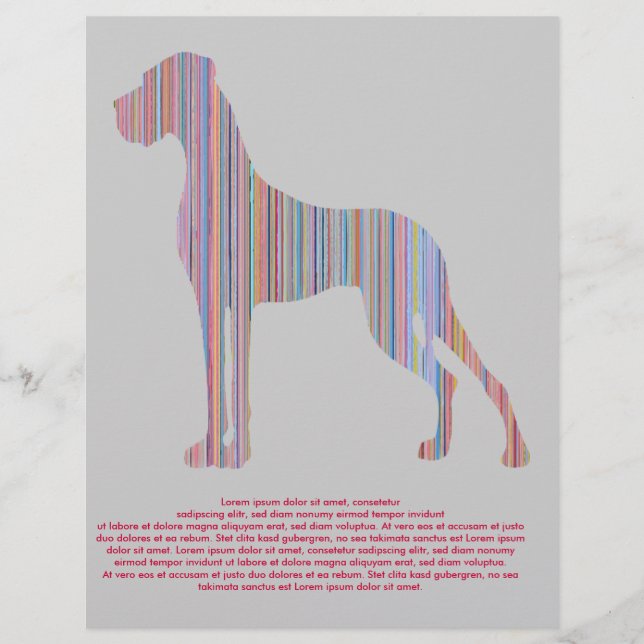 Große Däne in Pastellfarben Flyer (Vorne)