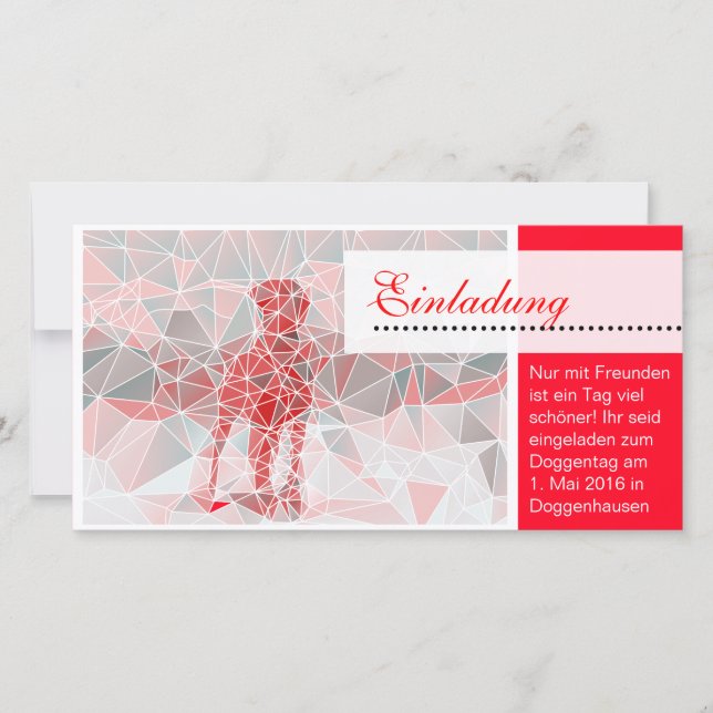 Große Dane-Invitiation (Vorderseite)