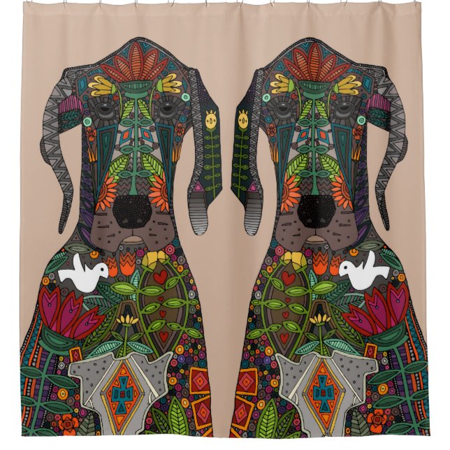 Große Dane-Liebe Duschvorhang (Vorderseite)