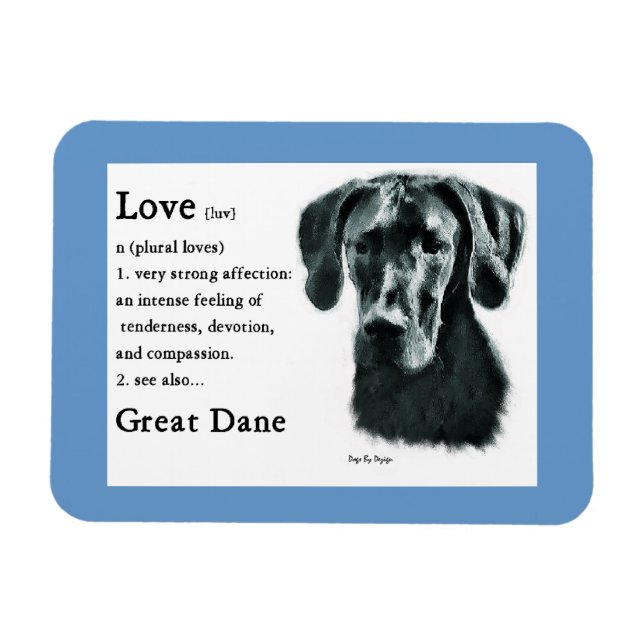 Große Dane-Liebe Magnet (Horizontal)