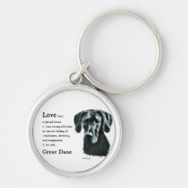 Große Dane-Liebe Schlüsselanhänger