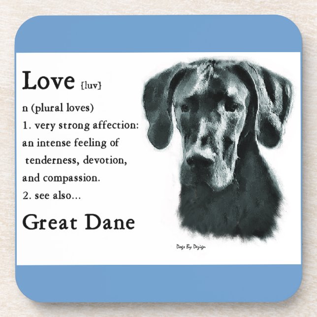 Große Dane-Liebe Untersetzer (Vorderseite)