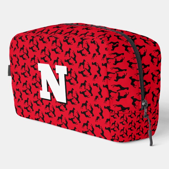 Große Dane Monogrammierte Duffle Bag Waschbeutel (Rechte Ecke)