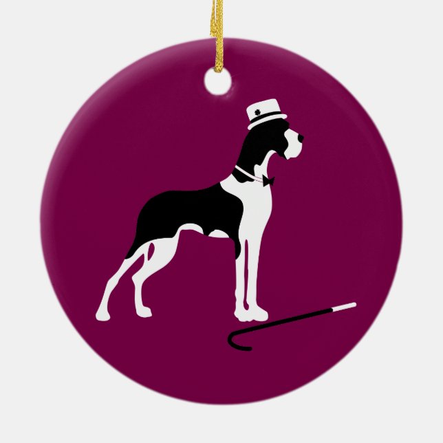 Große Dane-Ornamente Keramik Ornament (Hinten)