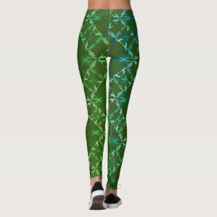 Große Dane-Silhouette und Typografie-Muster Leggings