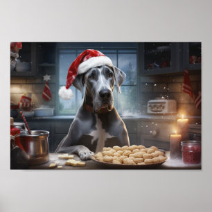 Große, dane Weihnachtskost Feiertag Poster