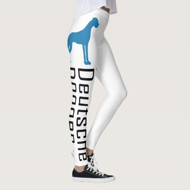 Große Dänen blau Leggings (Rechts)
