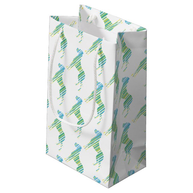 Große Dänen Kleine Geschenktüte (Rückseite Schrägansicht)