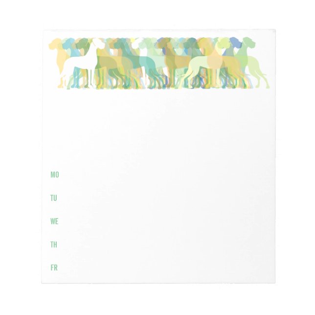 Große Dänen Notizblock (Vorderseite)