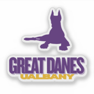 Große Dänen - UBAlbany - Uni Baseball Spirit Aufkleber