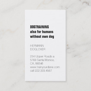 Große Dänen Visitenkarte