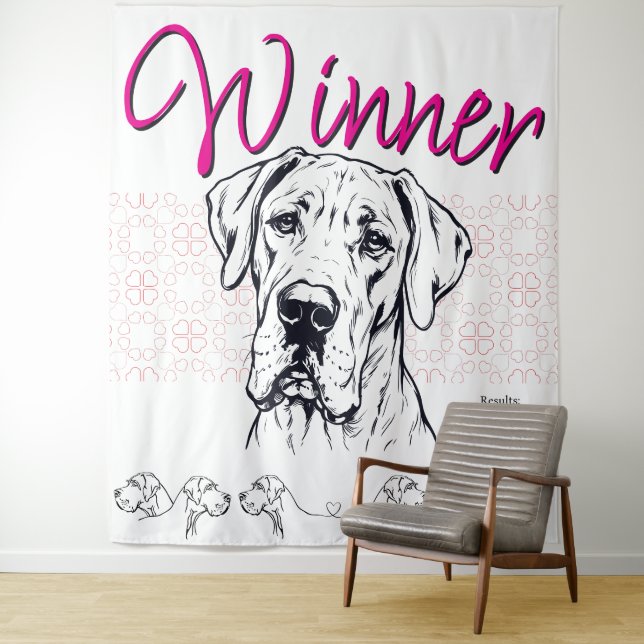 Große Dänische Hunde-Schau-Willkommen Wandteppich (Beispiel)