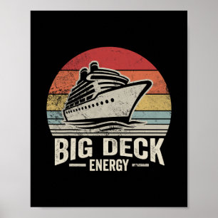 Große Deck Energie Retro Kreuzfahrtschiff Stimmung Poster