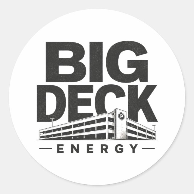 Große Deck Energie Runder Aufkleber (Vorderseite)